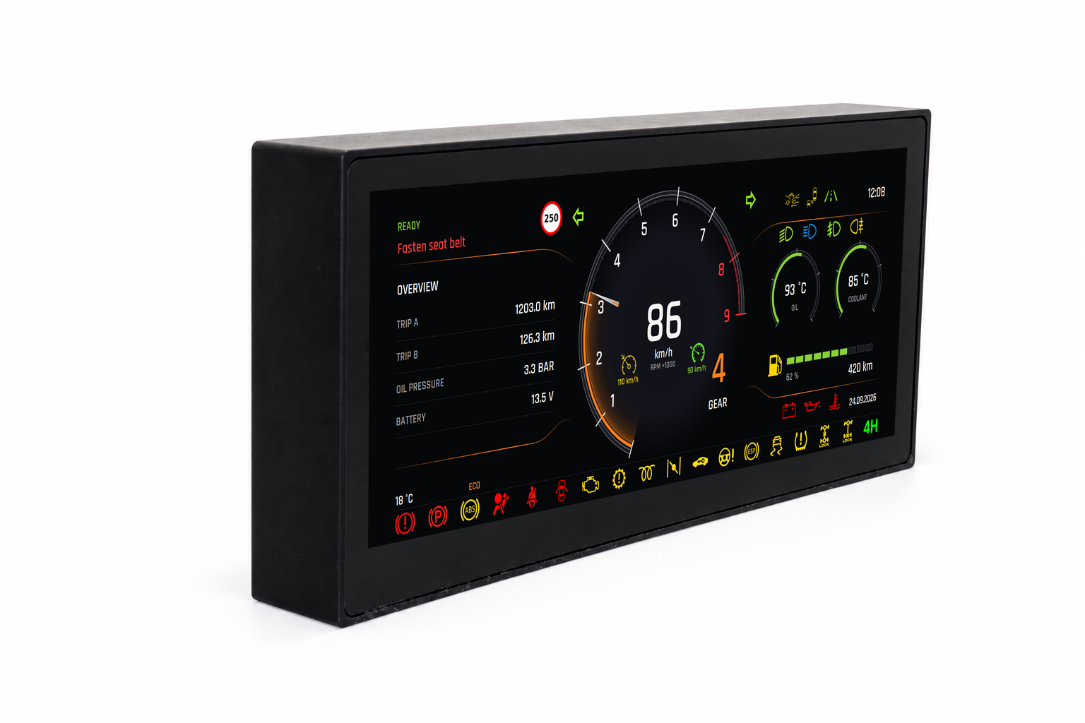 VirtuDash digital instrument display